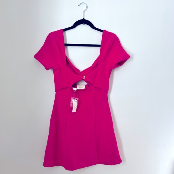 Hot Pink Maeve Cut Out Mini Dress, Sz XS. BRAND NEW (w/ tags) + SOLD OUT ONLINE. - Picture 6 of 9